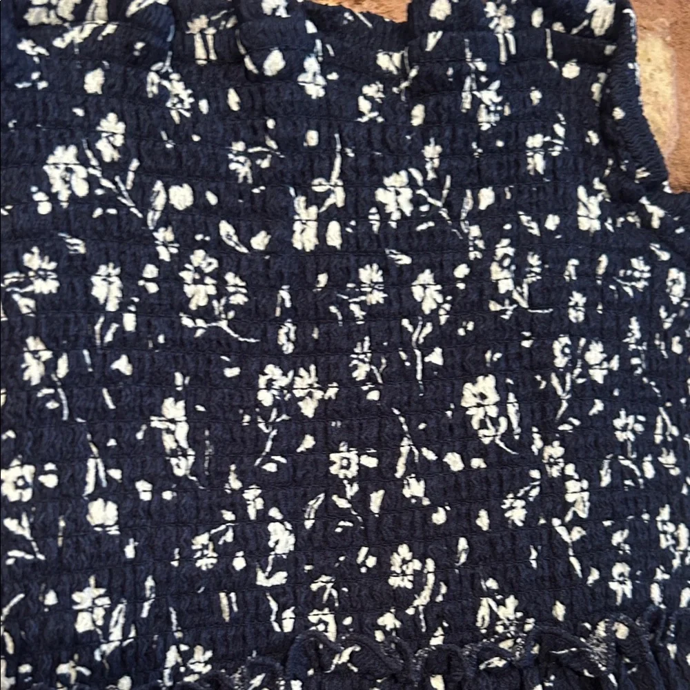Rare Editions Navy Floral Casual Dress